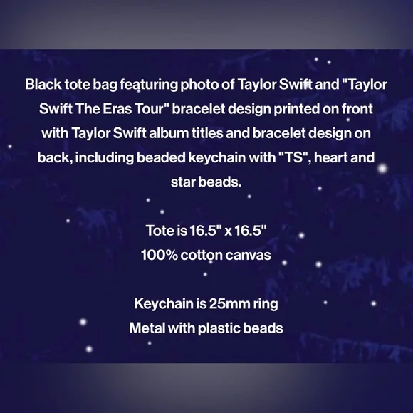 NEW Taylor Swift Eras Tour Tote & Keychain